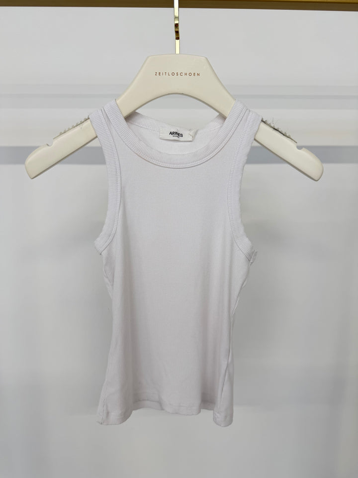 SLIM FIT RIBBED TANKTOP GR.S/M SOFT WHITE (B-WARE)