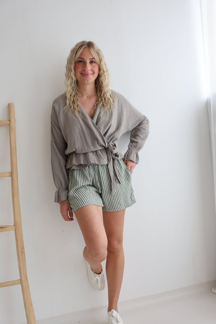 Wickelbluse aus Musselin Melly