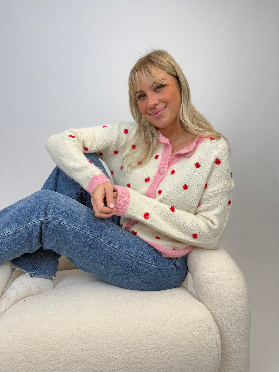 Cardigan mit Herzprint Be my Valentine