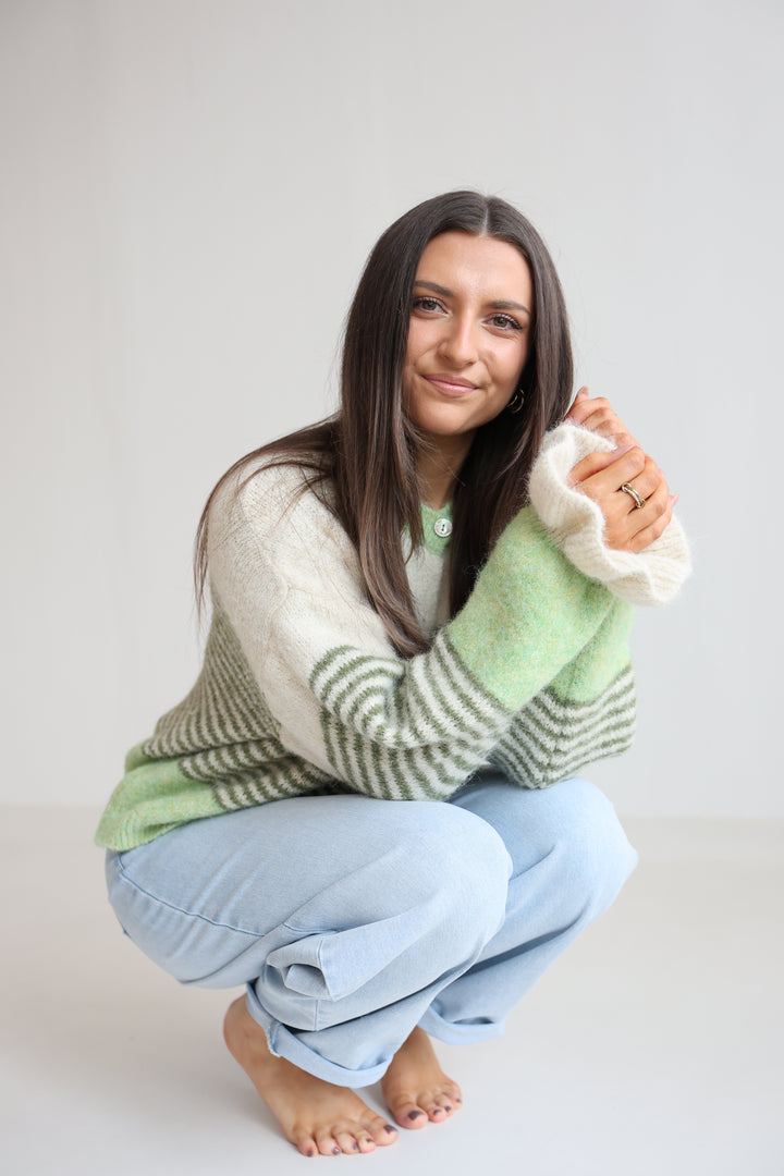 Candy Stripe Knit Cardigan