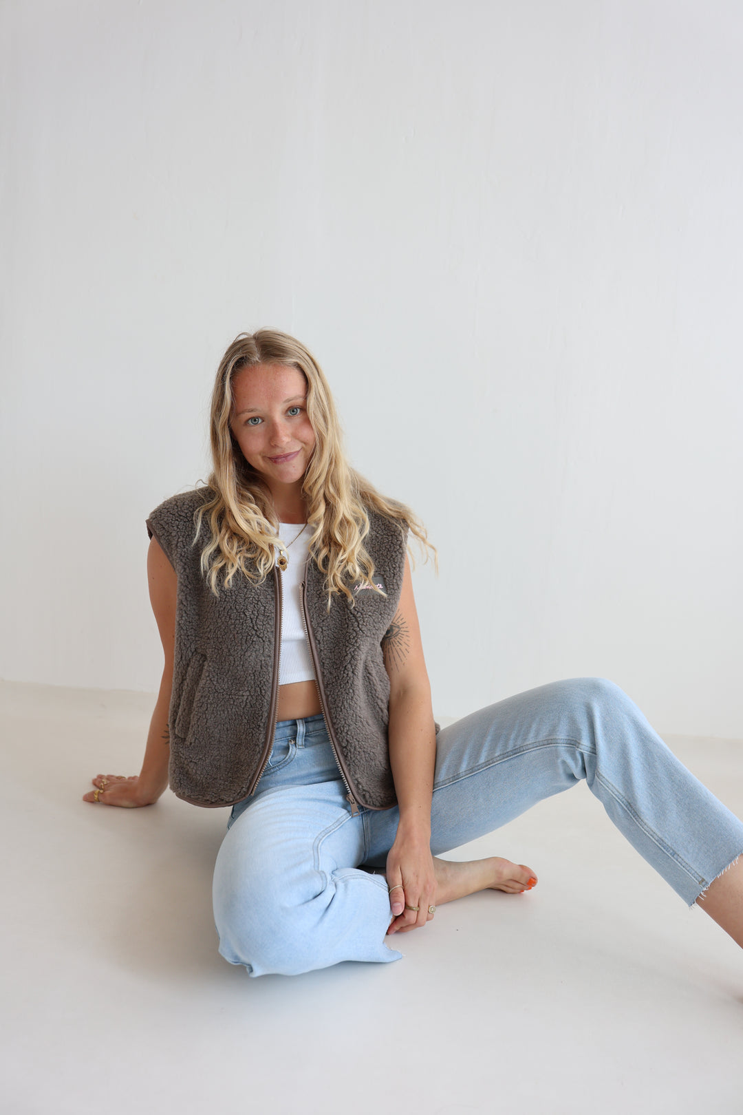 Teddy Zip Vest Namaste