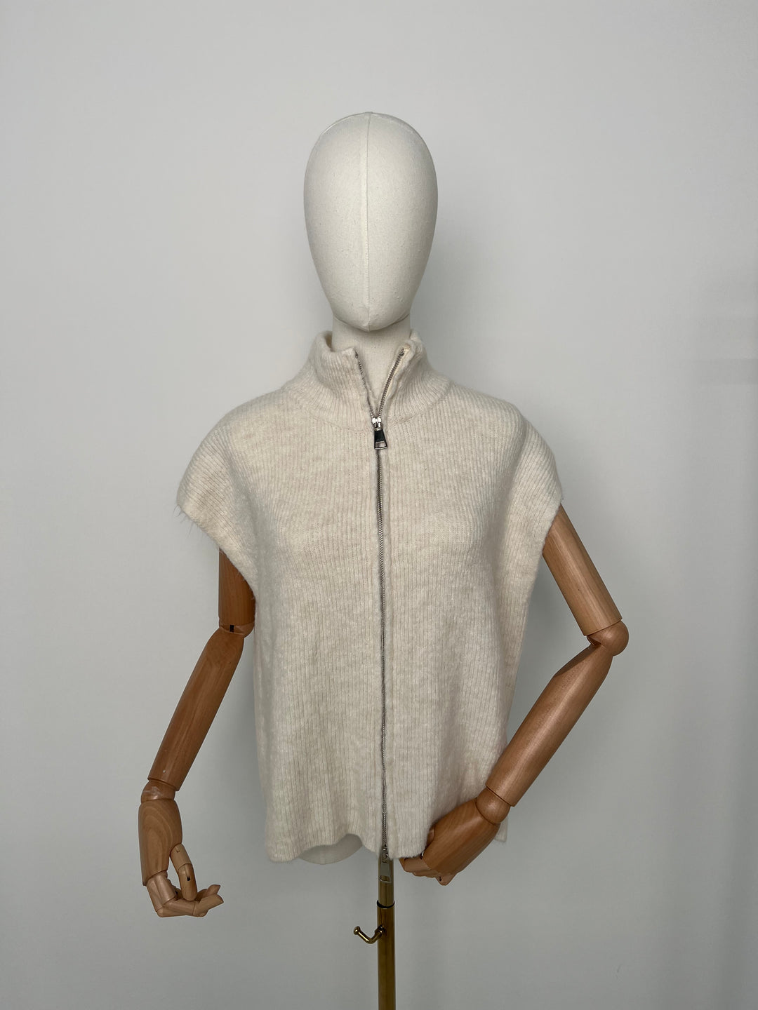 CASUAL ZIPPER WESTE CREME (B-WARE)