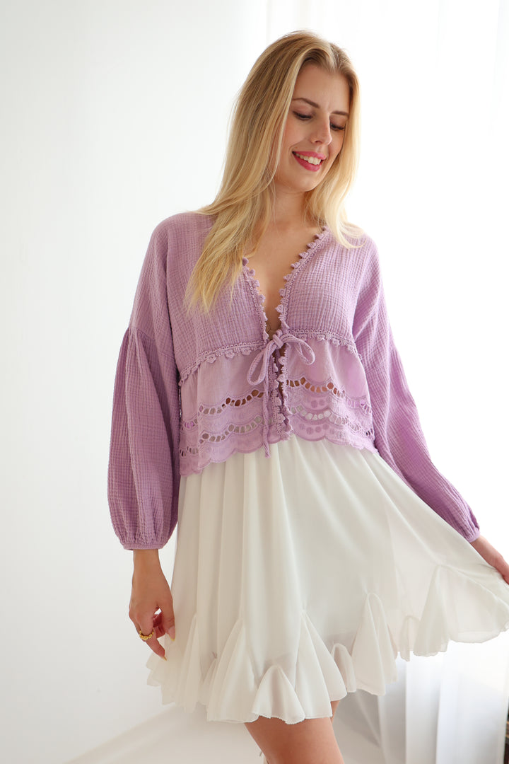 Musselinbluse Sweet Ruffles