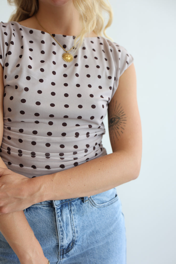 Ruffled Polka Dots Top