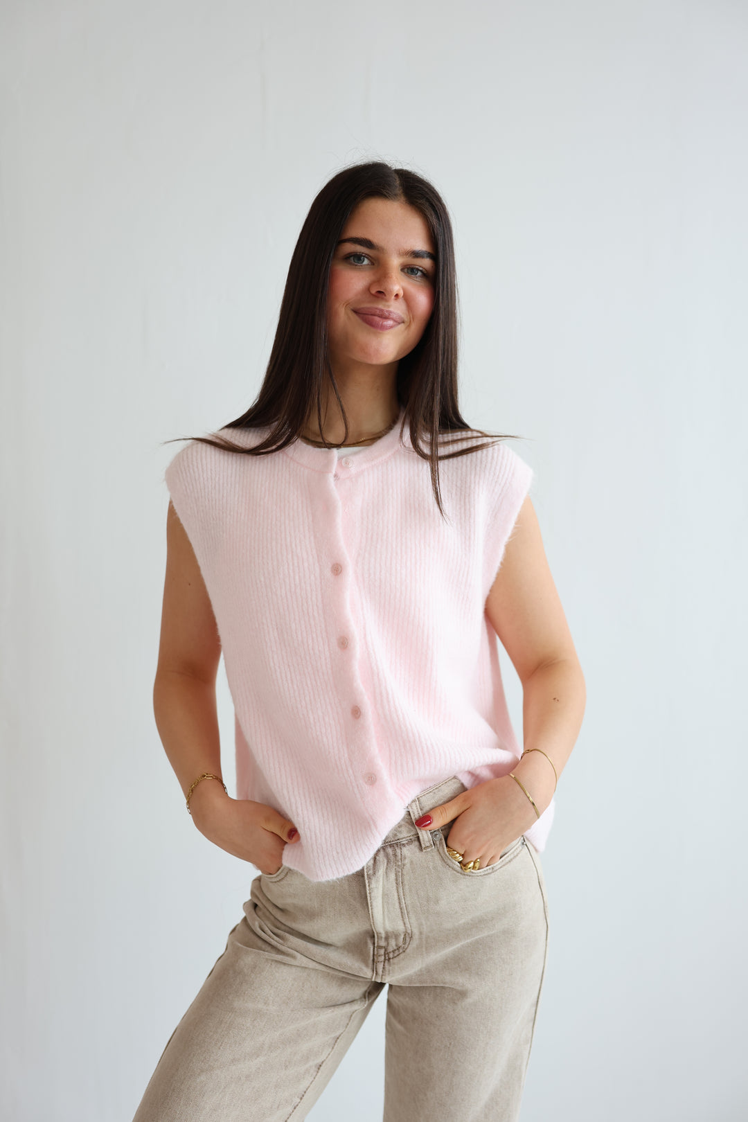 Einfarbige Weste Jolina