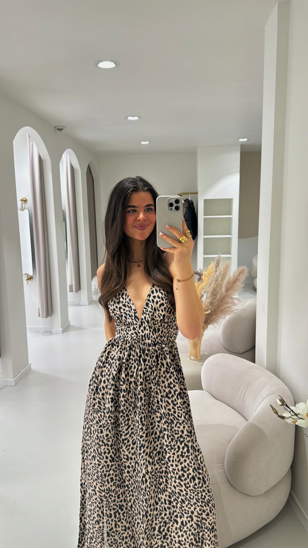 Leopard Print Boho Dress