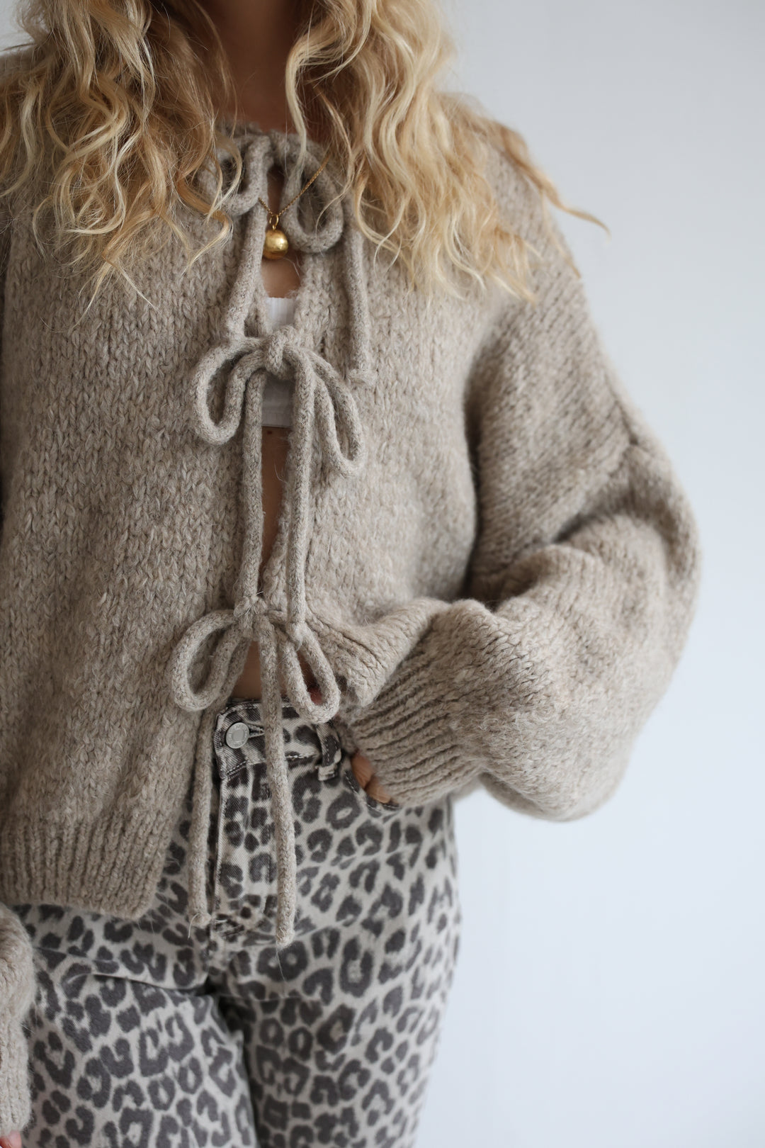 Langarm Cardigan mit Schleifen Lilly