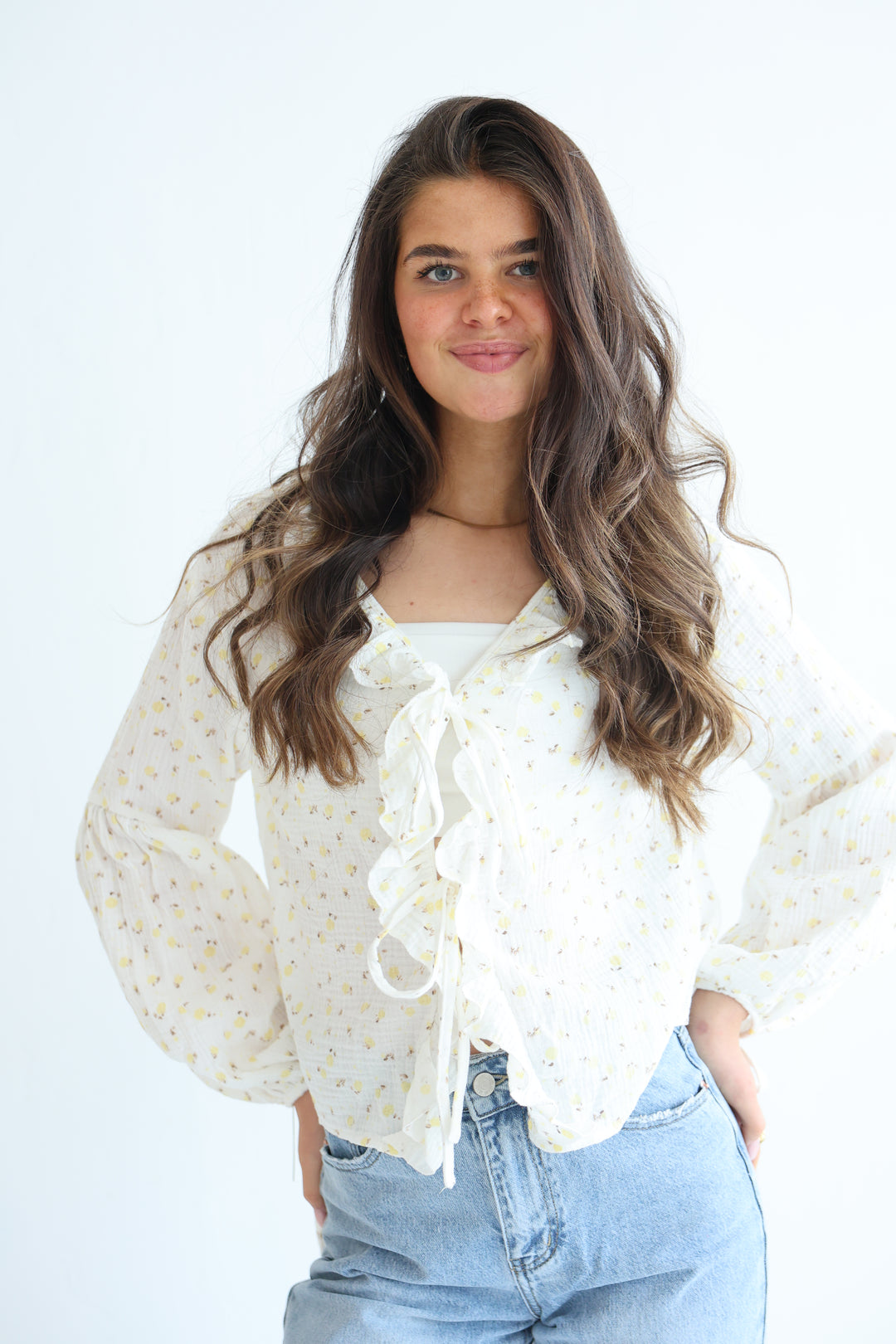 Rosy Ruffle Cardigan