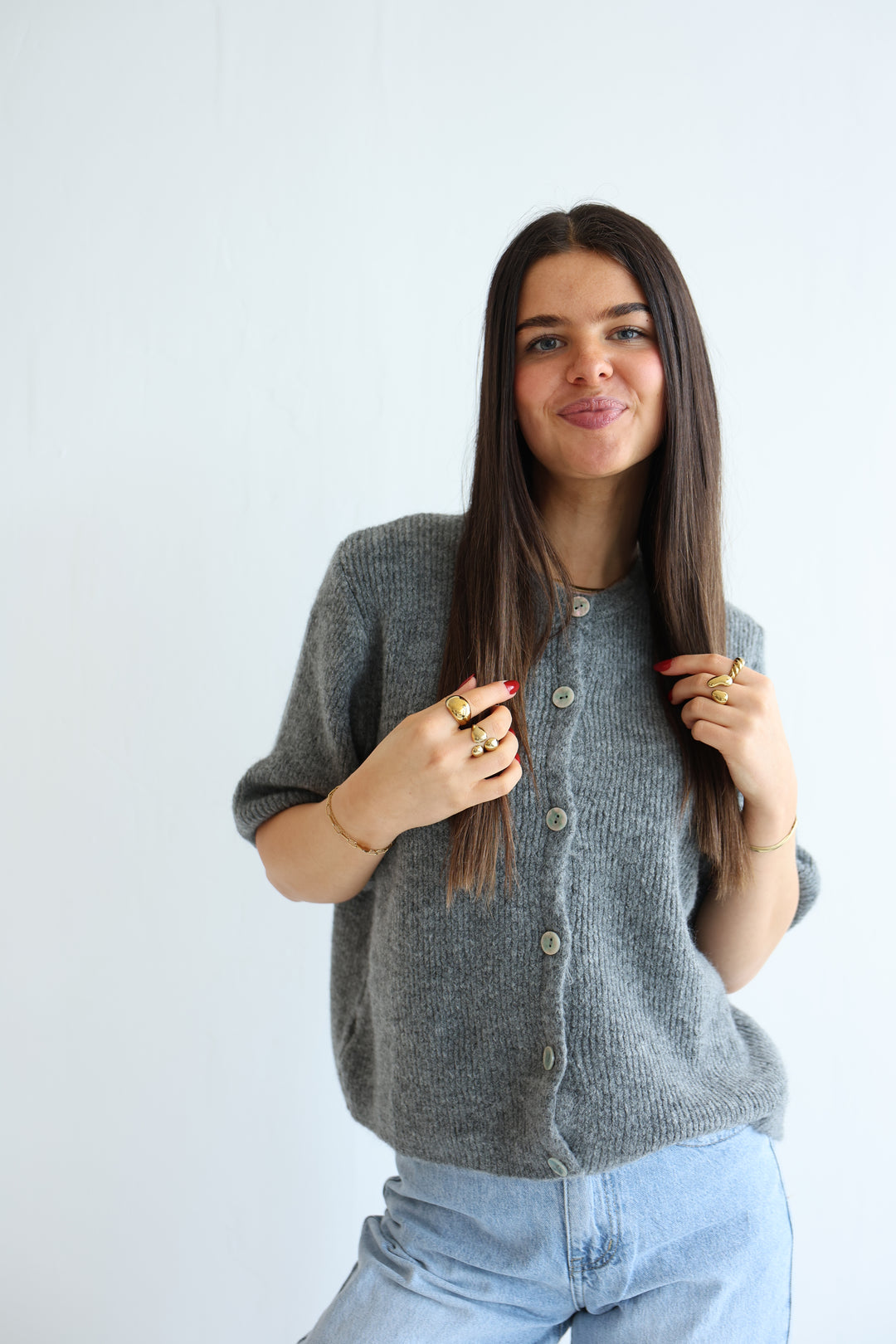 Kurzarm Cardigan Jolina