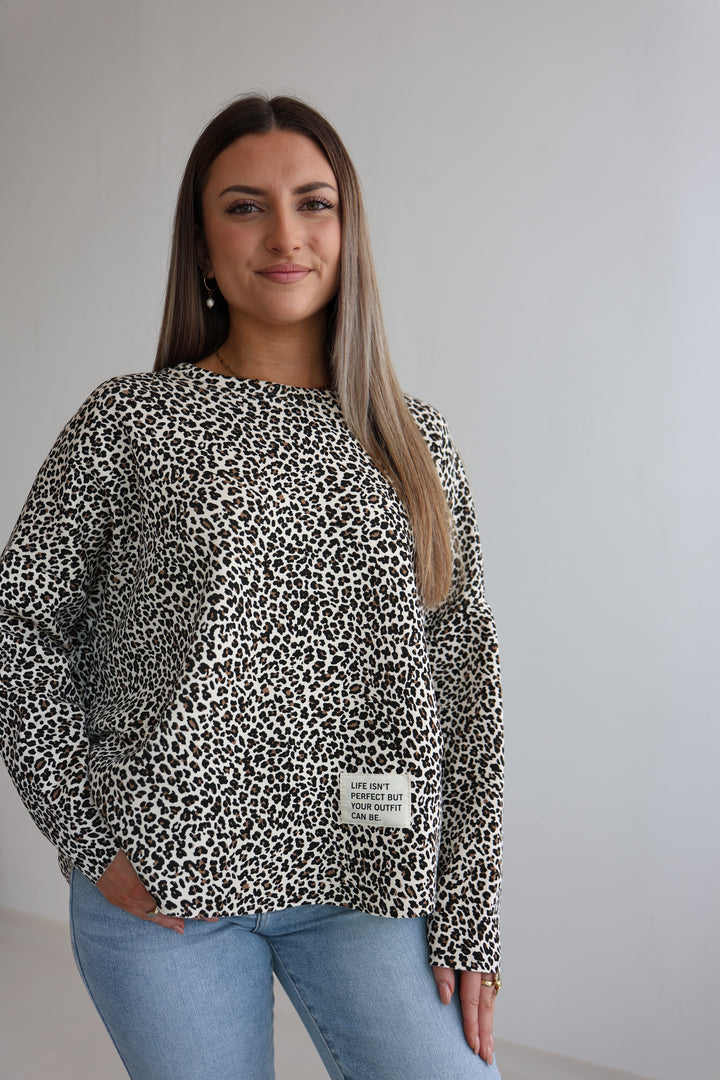 Sweater mit Leoprint Everyday