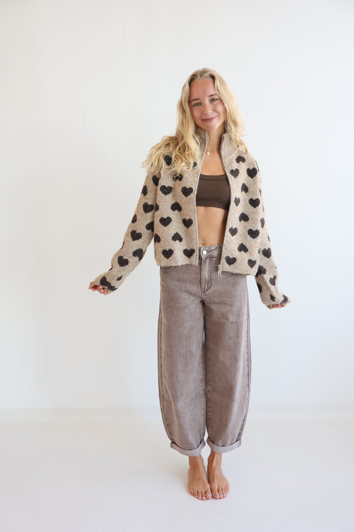Heartbound Half-Zip Sweater