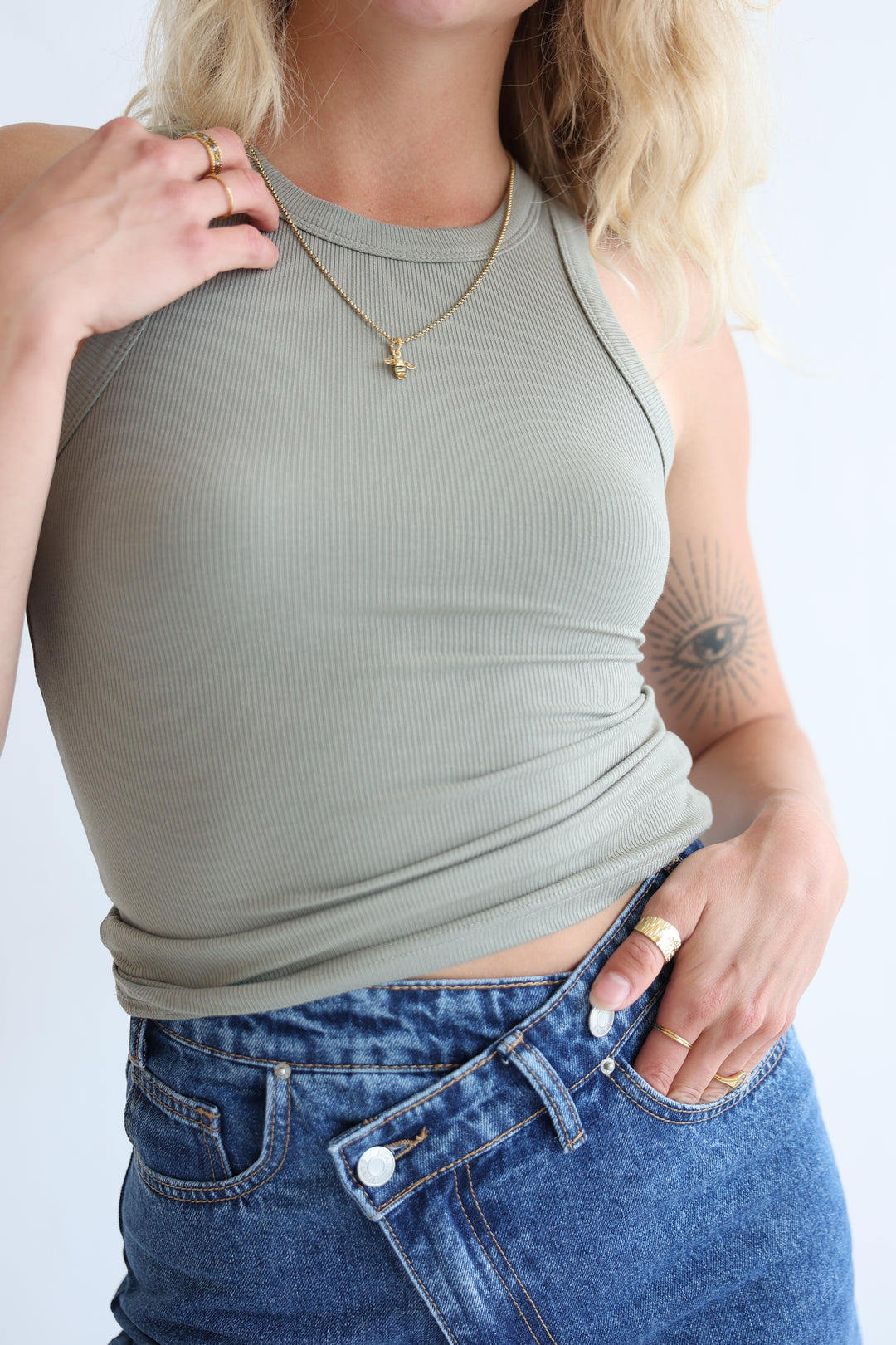 Slim Fit Ribbed Tanktop