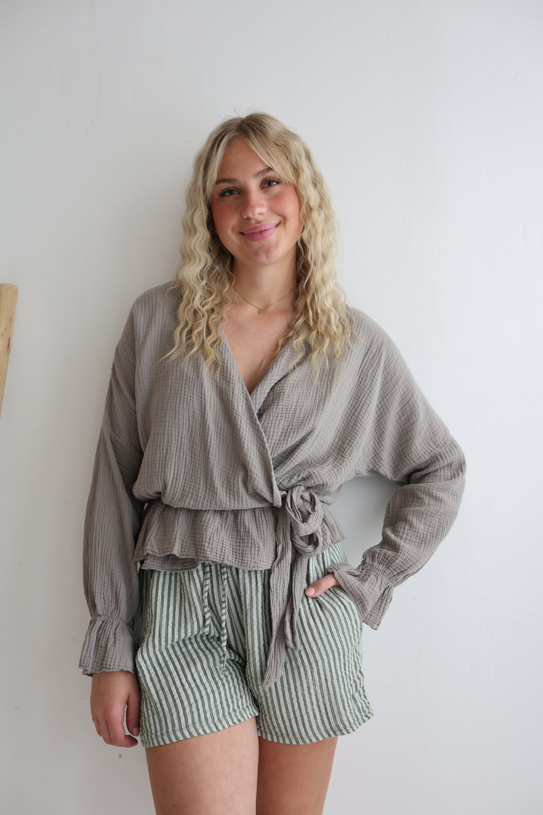 Wickelbluse aus Musselin Melly