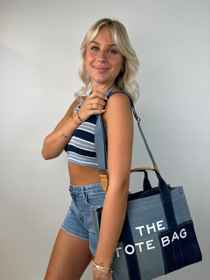 Tote Bag im Denimlook