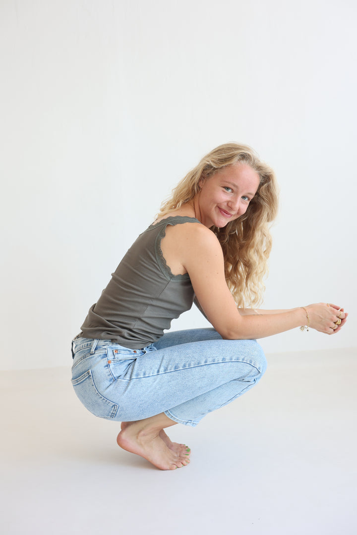 Seaside Blue Mom Jeans