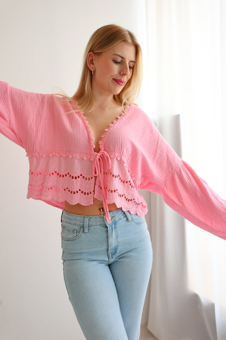 Musselinbluse Sweet Ruffles
