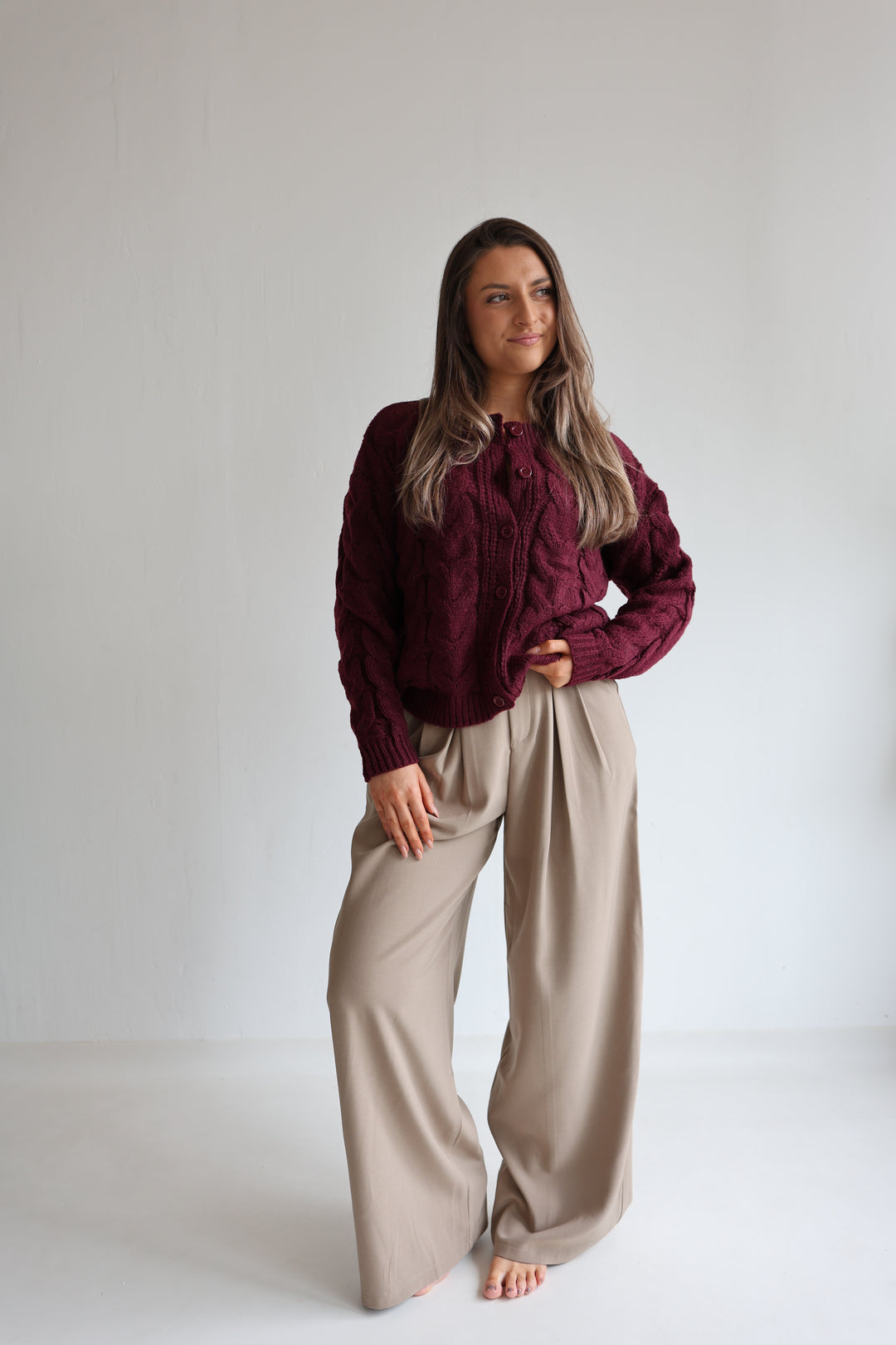 Luna Cable Knit Cardigan