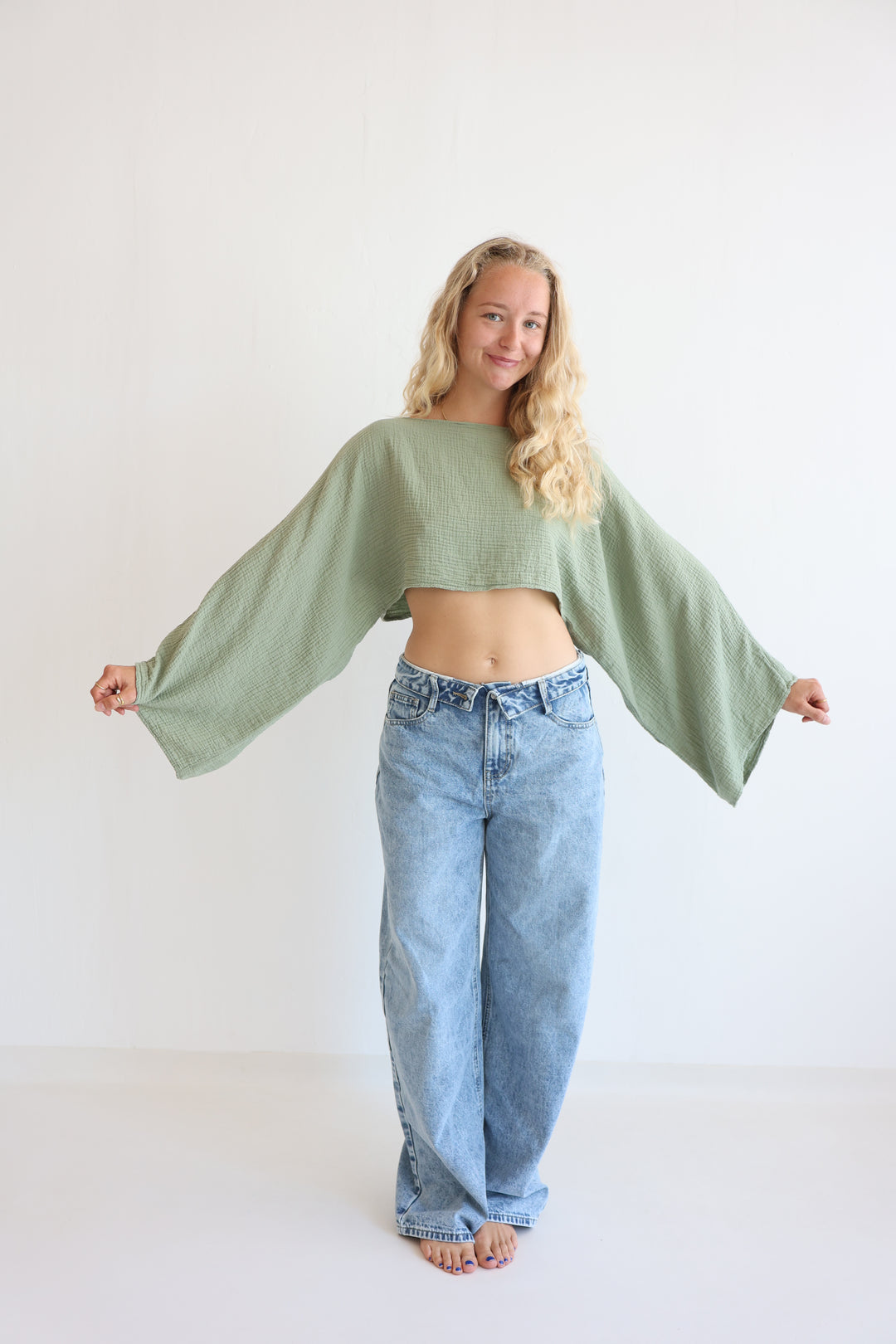 Off-Shoulder Musselinshirt Liz