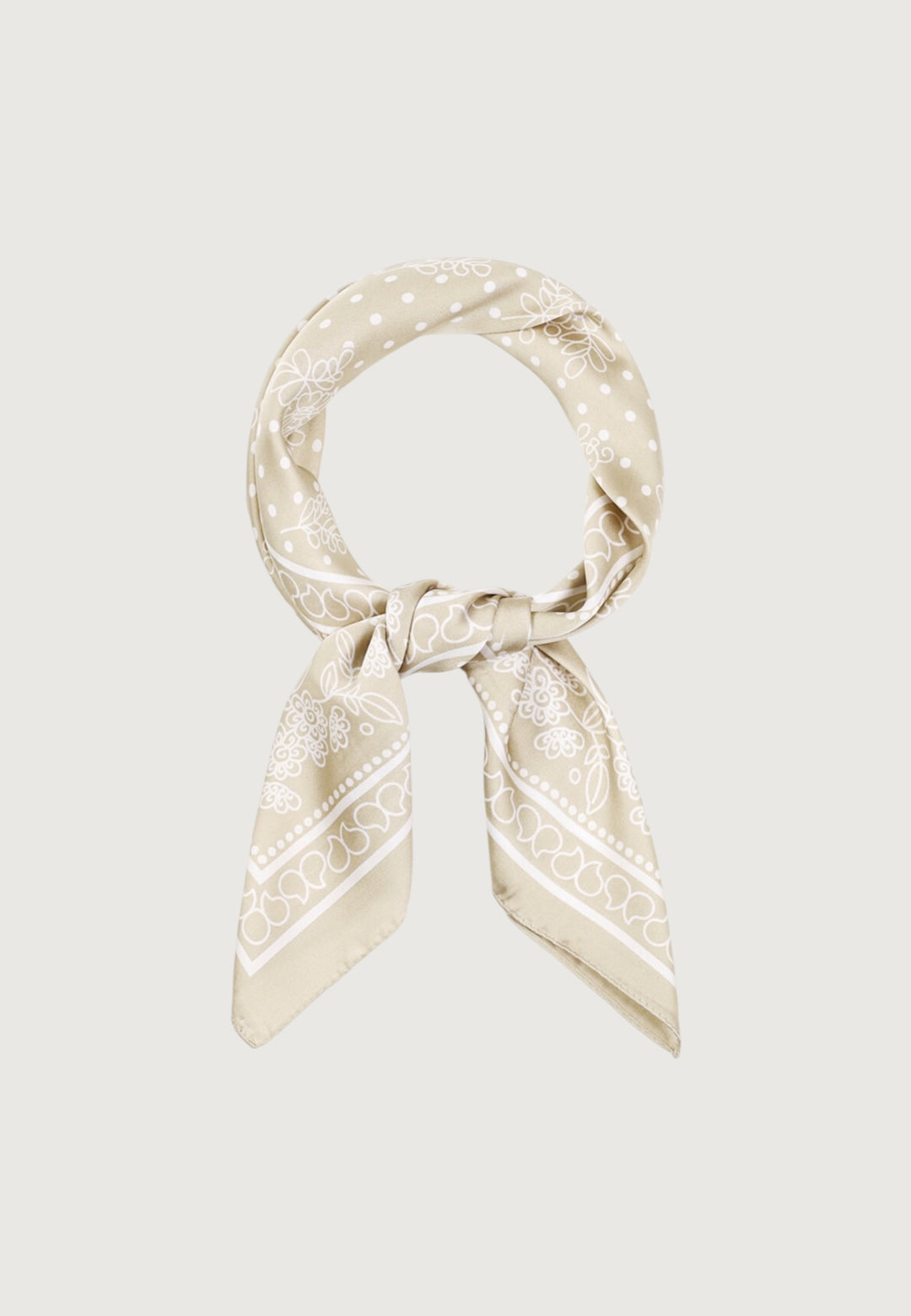 Ivory Ornate Paisley Bandana