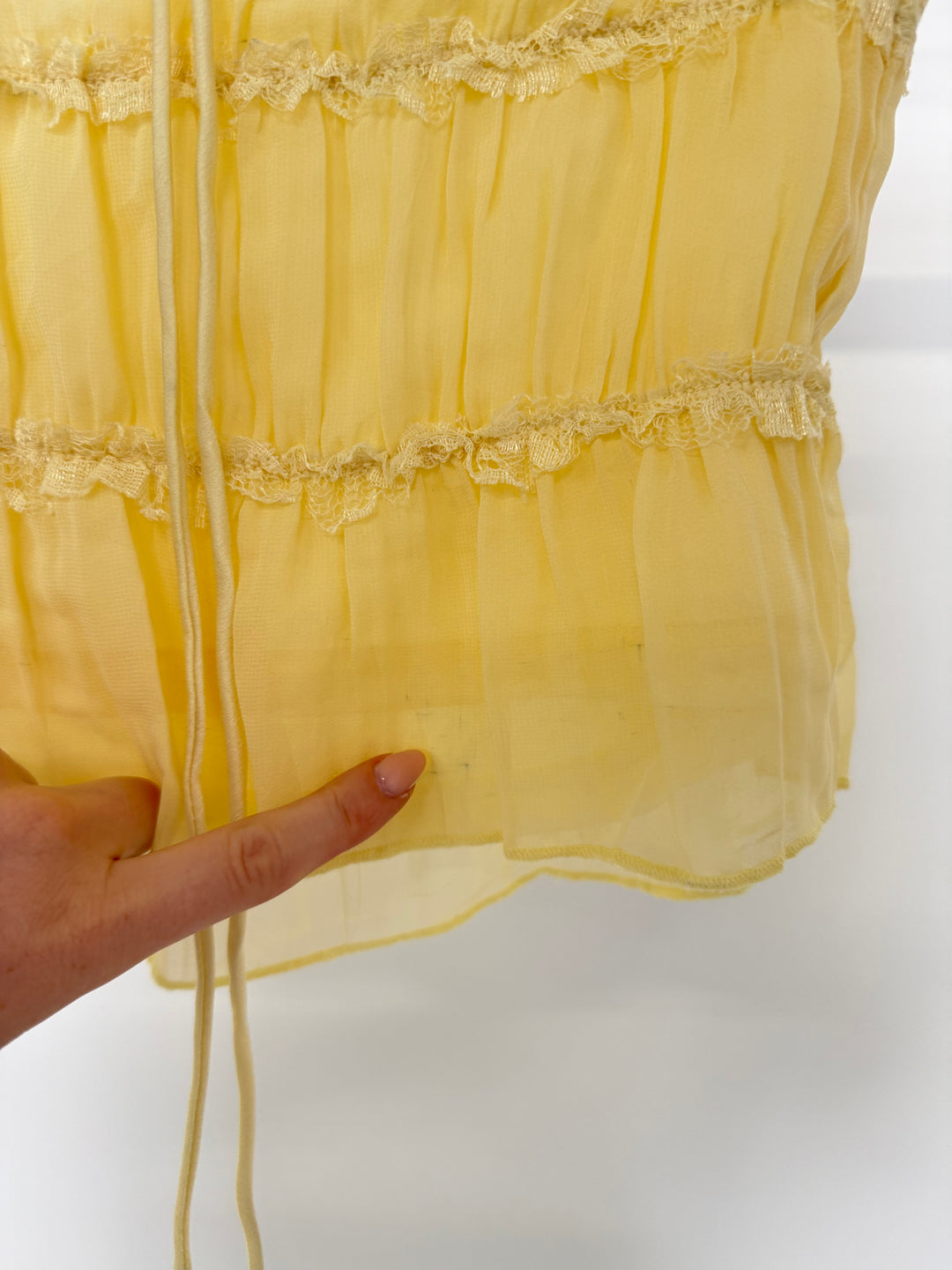 SUNLIT RUFFLE TOP LEMON GR.S/M (B-WARE)
