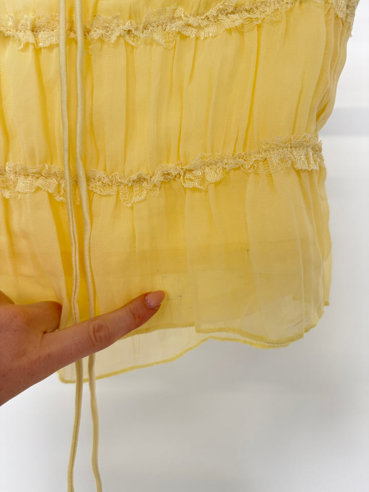SUNLIT RUFFLE TOP LEMON GR.S/M (B-WARE)