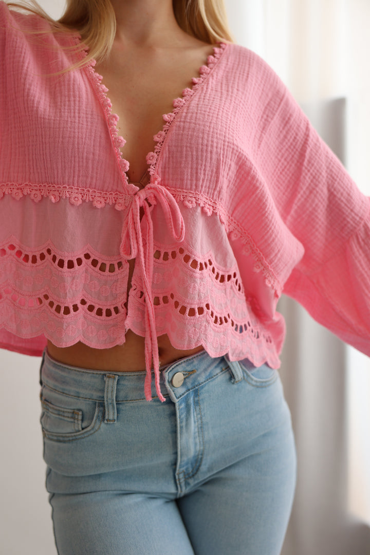 Musselinbluse Sweet Ruffles