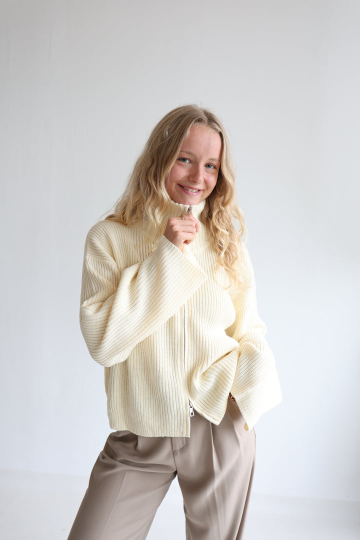 Soft Glow Zip Cardigan