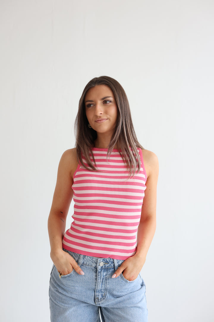 Candy Stripe Rip Top