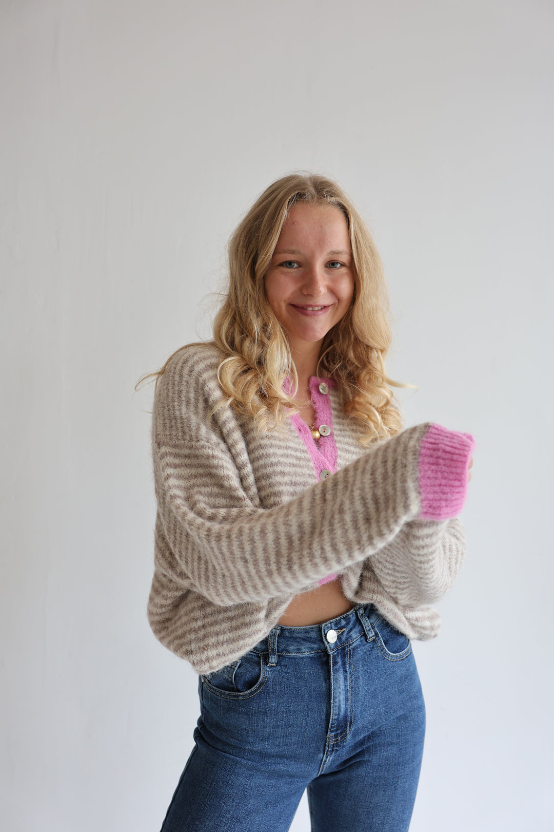 Gestreifter Cardigan Moodline Knit