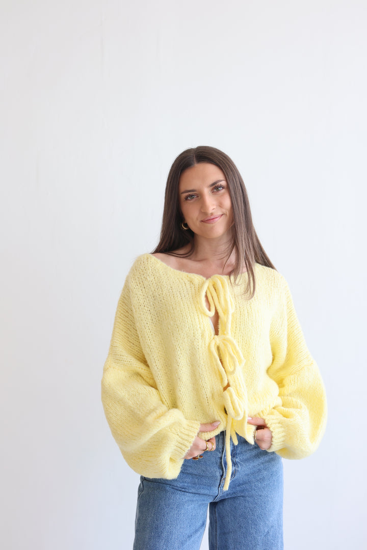 Langarm Cardigan mit Schleifen Lilly