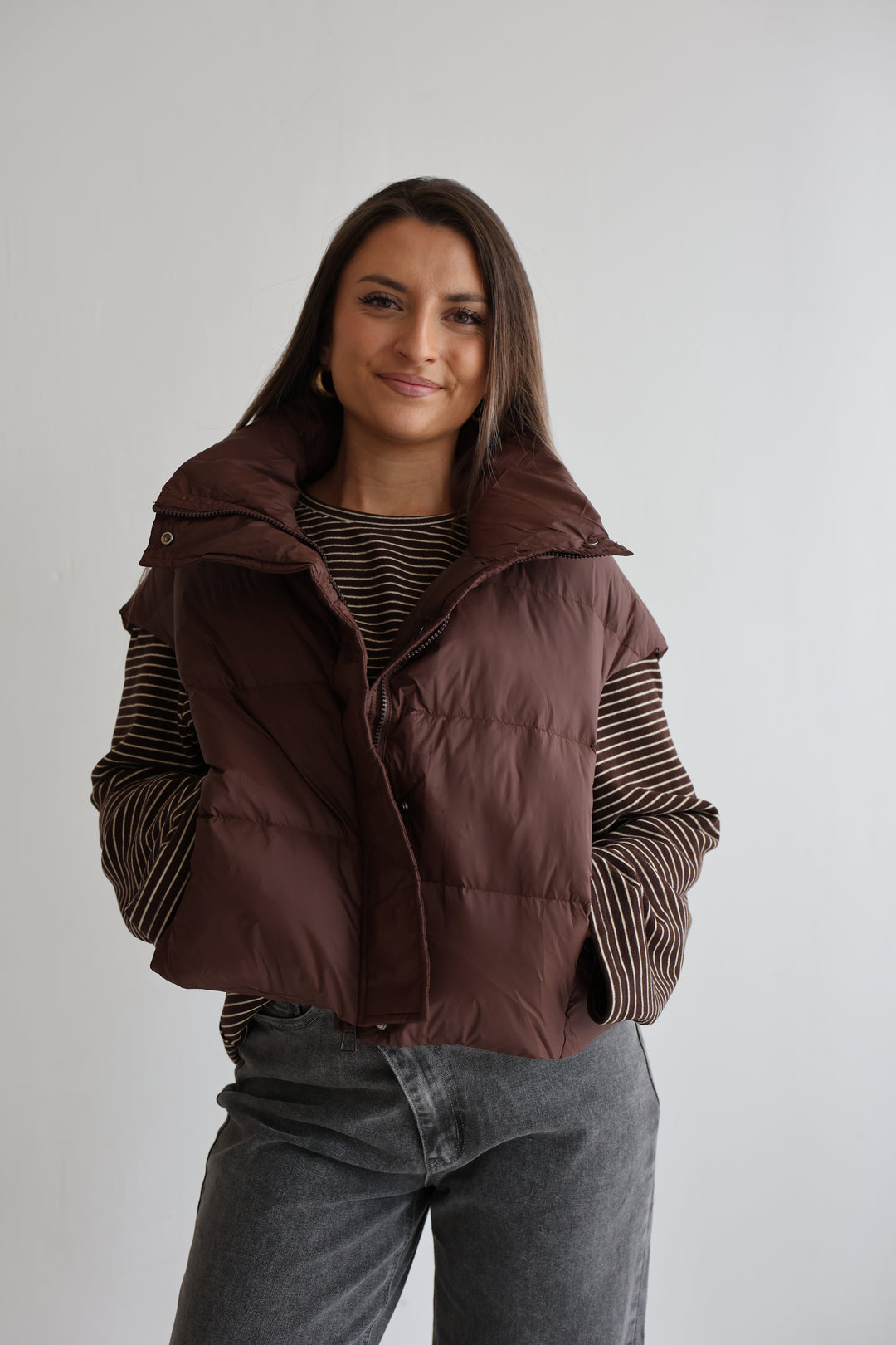 Brown Puffer Gilet