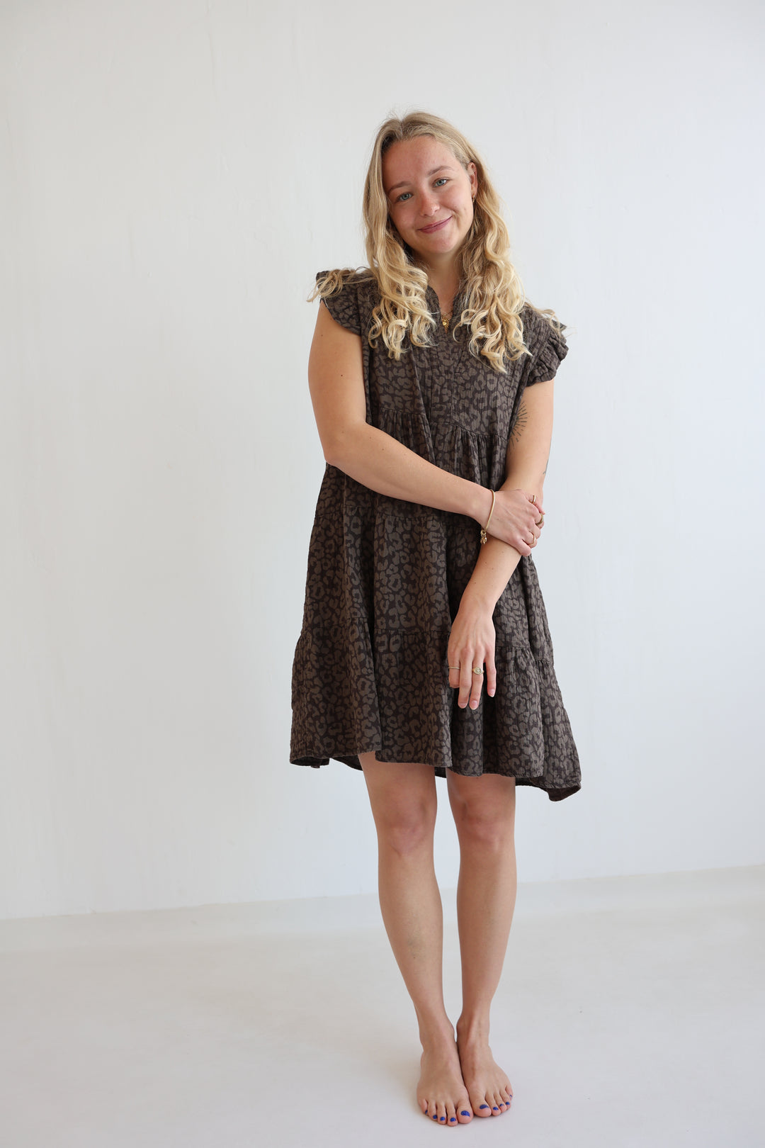 Musselinkleid Timeless Leopard