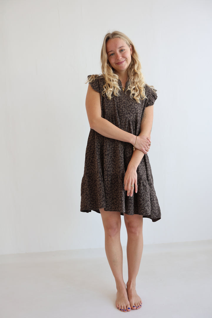 Musselinkleid Timeless Leopard