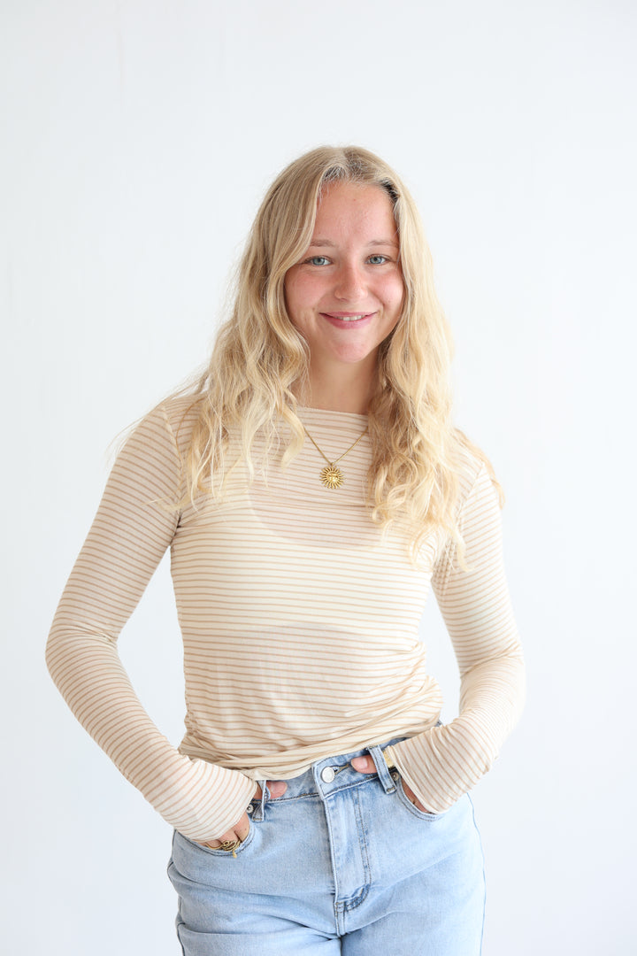Striped Longsleeve mit Cashmere