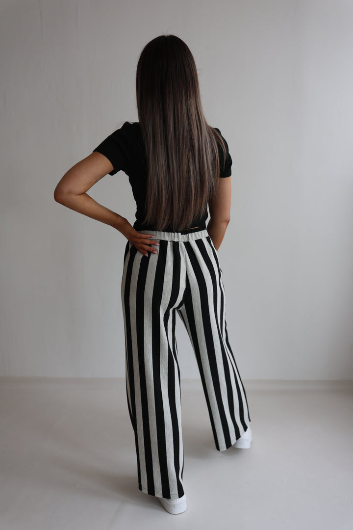 Gestreifte Hose Blockstripes (kurze Länge)