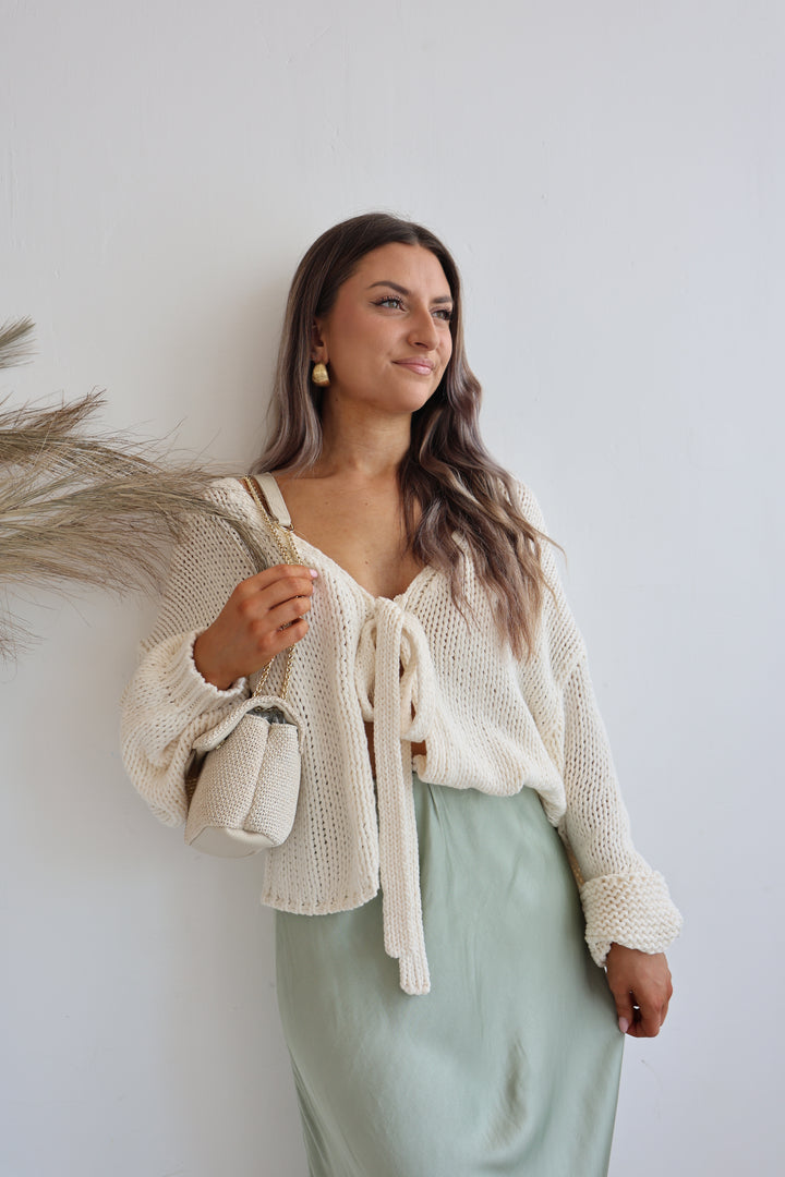 Cardigan mit Schleife Elsa