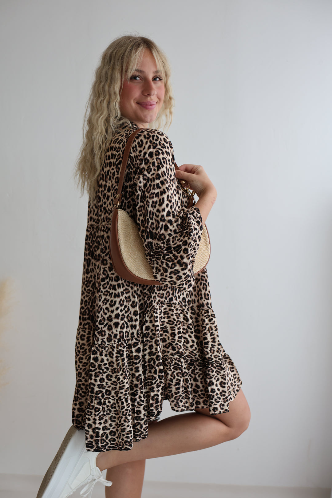 Tunikakleid mit Leoprint Mary