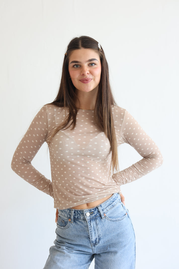 Polka Dots Cashmere Longsleeve