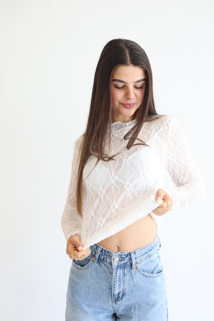 Soft Lace Longtop