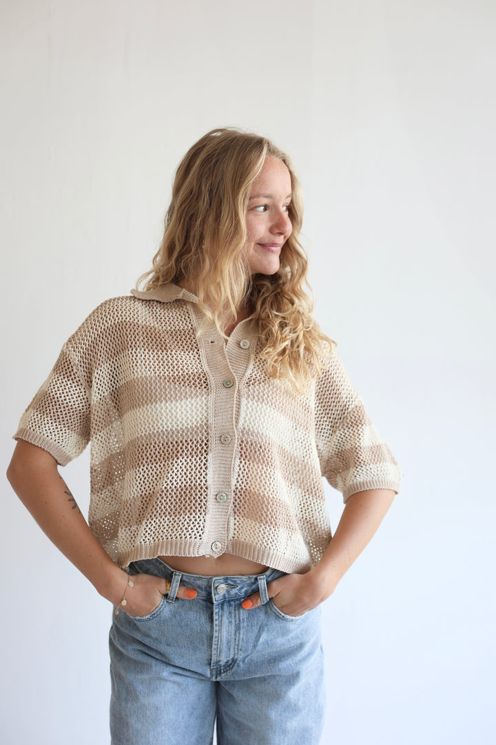 Crochet Polo T-Shirt