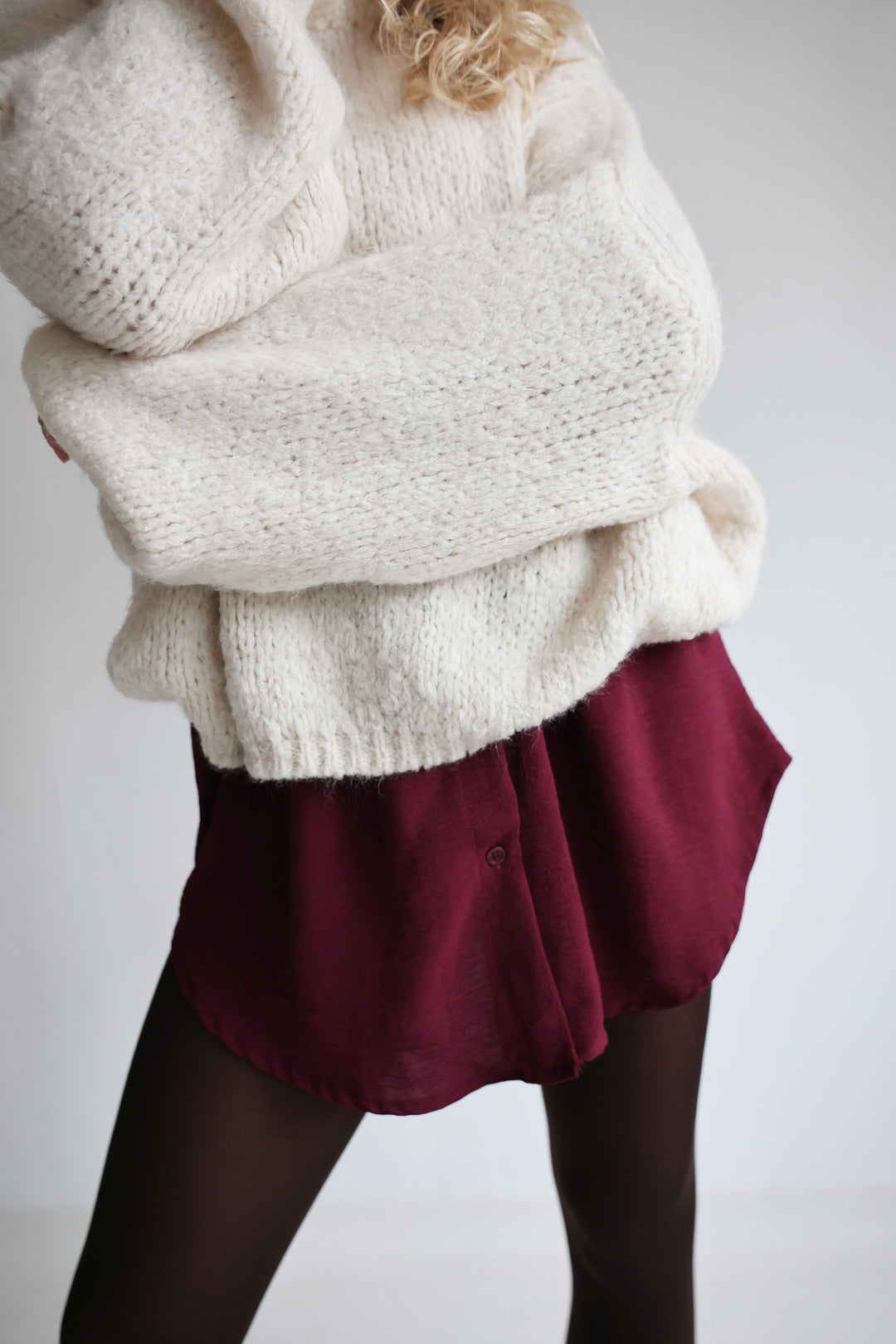 Einfarbiger Blusenrock