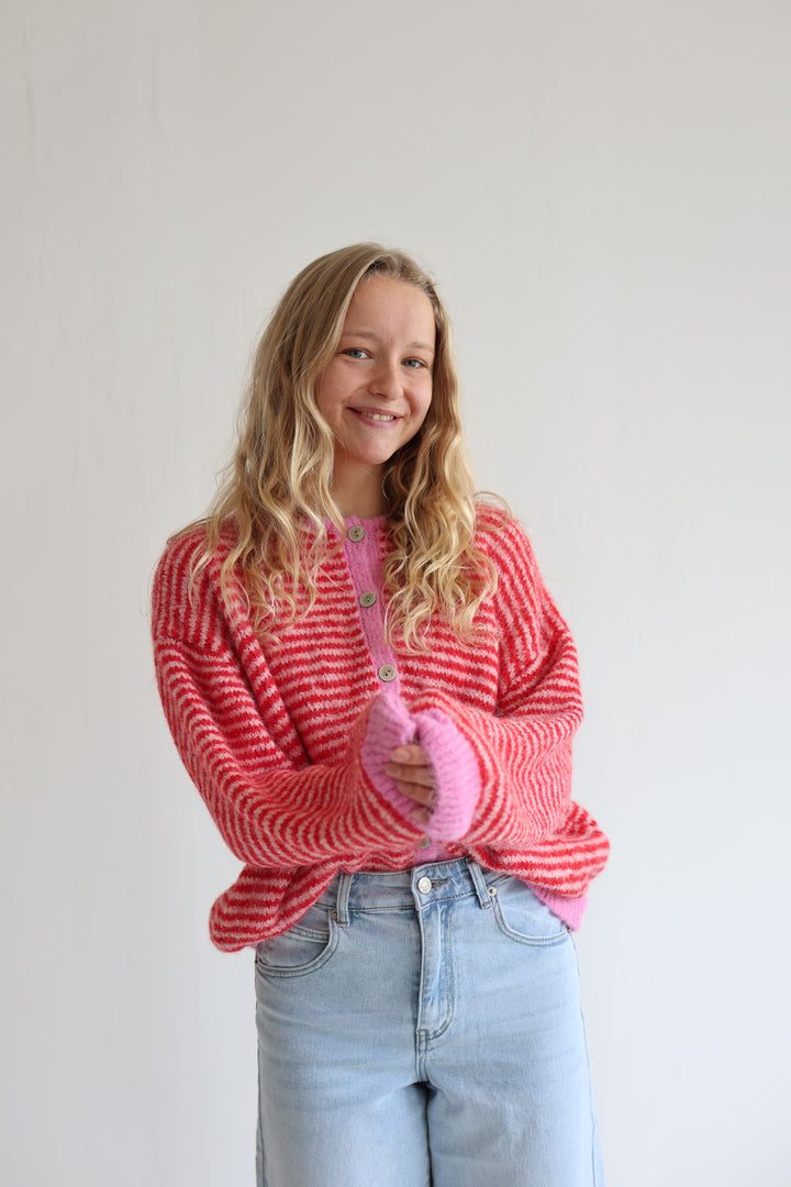Gestreifter Cardigan Moodline Knit