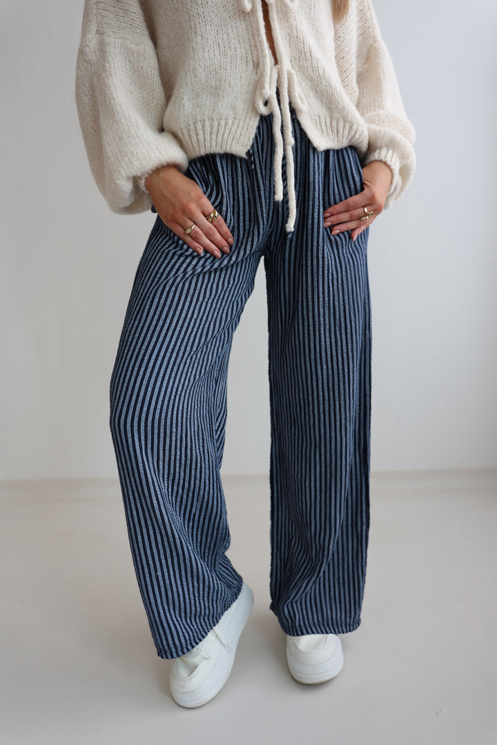 Lange Musselinhose mit Streifen Little Lines