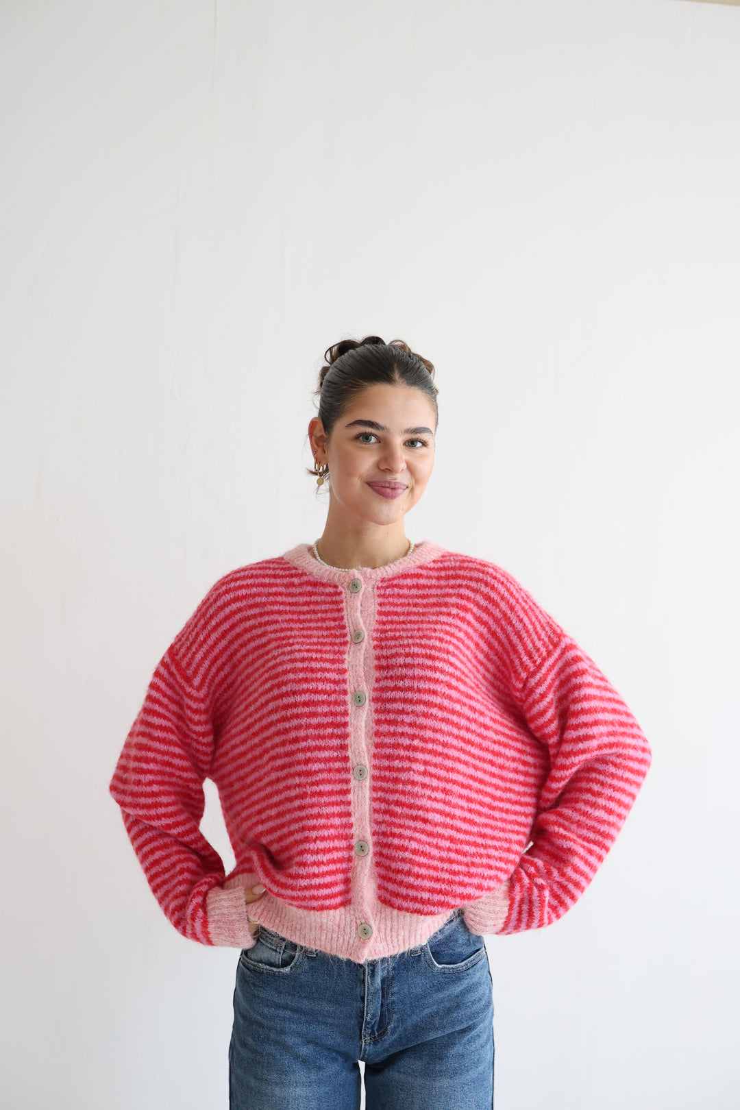 Gestreifter Cardigan Moodline Knit