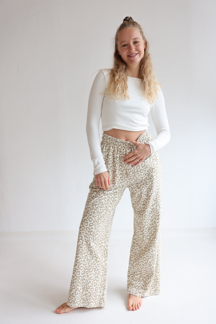 Jersey Jogger Pants mit Leoprint Nuna