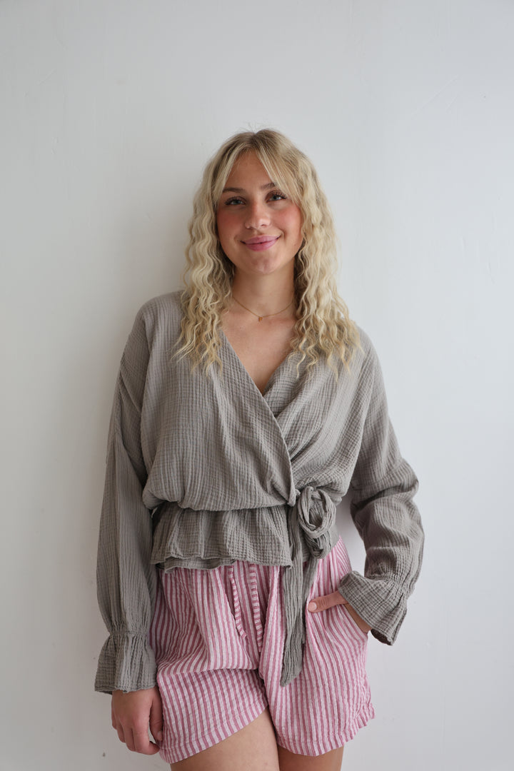 Wickelbluse aus Musselin Melly