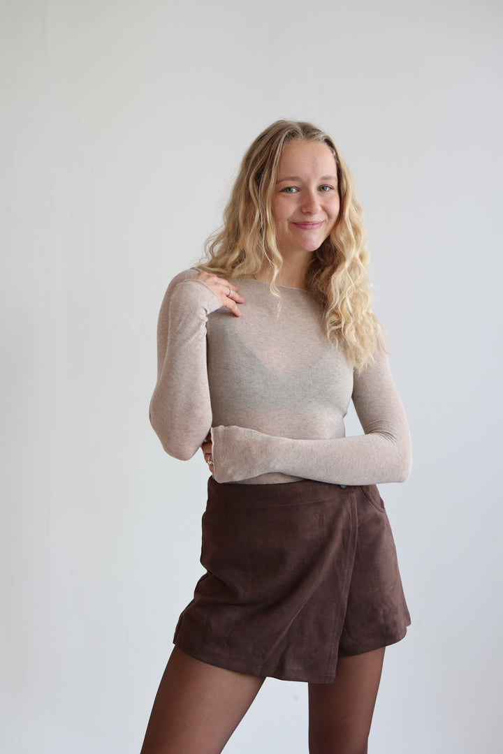 Hosenrock in Wildlederoptik