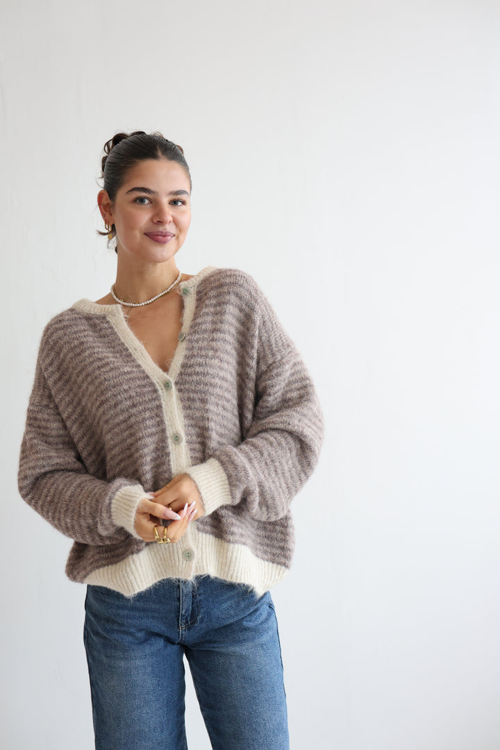 Gestreifter Cardigan Moodline Knit