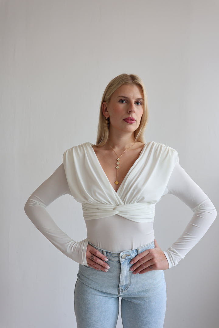 Drapiertes Wickel-Shirt Cassy