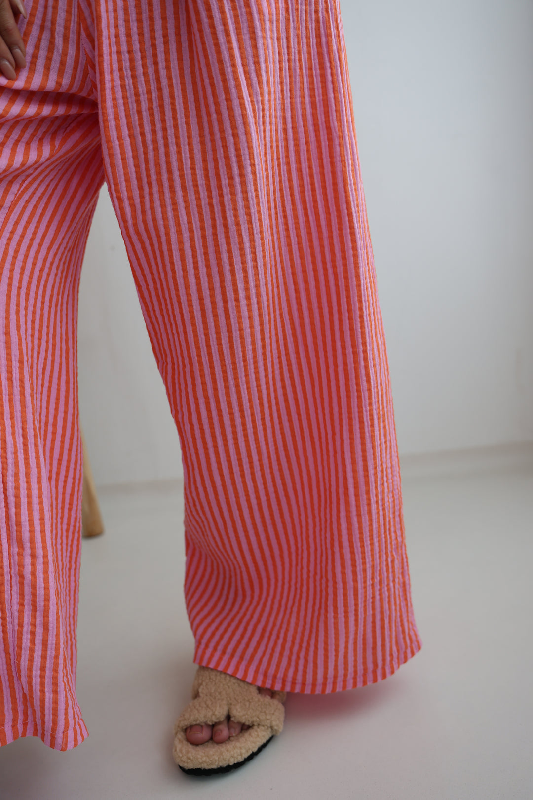 Gestreifte Musselinhose Sunset